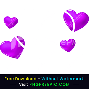 Happy valentines day png purple love shape