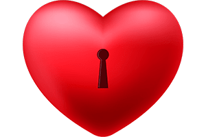Red Shiny Heart Lock