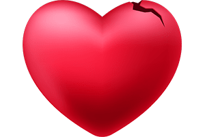 Cracked Love Heart PNG
