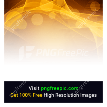 Abstract Modern Glowing Gold Wave PNG