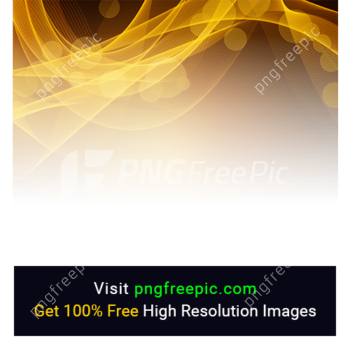 Abstract Glowing Stylish Gold Wave PNG