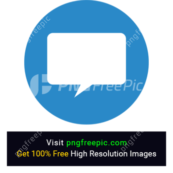 Chat Icon PNG Blue Color Rounded Background