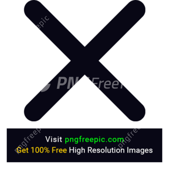 Close Icon PNG With Dark Blue Color