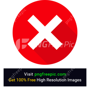 Red Close Button With Transparent Background