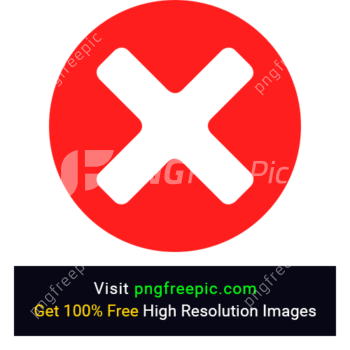 Round Close Button with Transparent Background