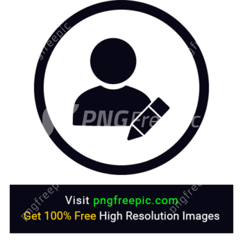 Round Circle Profile Edit Icon PNG