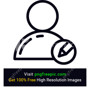 Profile Edit Icon PNG Thin Border