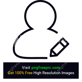 User Edit Icon PNG Thin Border
