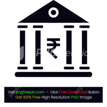 Rupee Symbol Bank Icon PNG