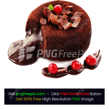 Chocolate Melt Cherry Cake PNG