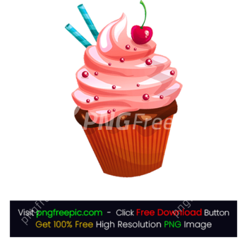 Abstract Cup Cake Cherry PNG