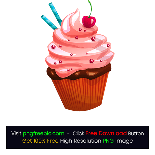 Abstract Cup Cake Cherry PNG