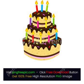 Color Candle Clipart Cake PNG