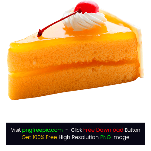 Jam Cherry Cream Slice Cake PNG