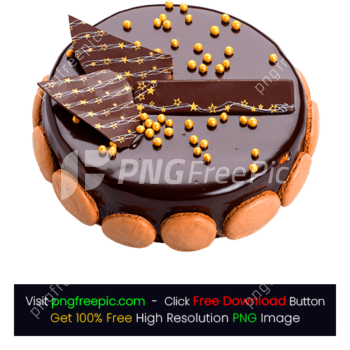Dark Chocolate Round Shaped Cake PNG