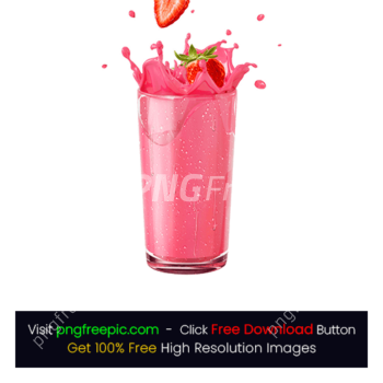 Strawberry Milkshake Juice PNG