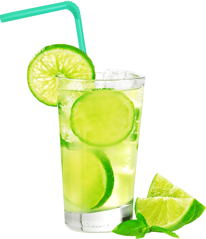Lemon Slice Ice Drink Glass PNG - Cocktail Soda Drink Ice Glass PNG