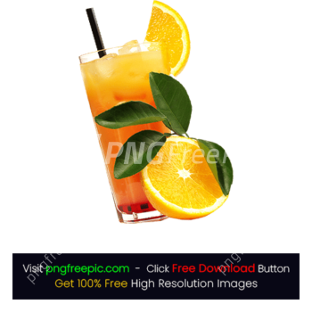 Fresh Orange Juice Ice Drink PNG