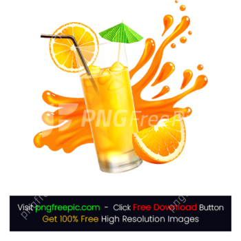 Orange Cocktail Juice Abstract PNG