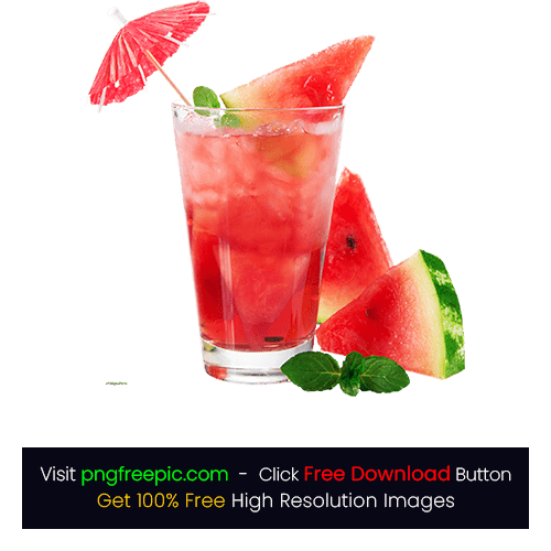 Watermelon Slice Juice Ice PNG
