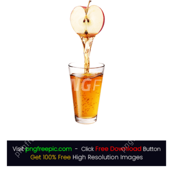 Fresh Apple Slice Juice PNG