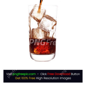 Ice Glass Coca Cola Soft Drink PNG