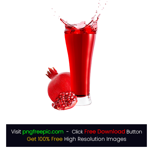Pomegranate Cut Juice PNG