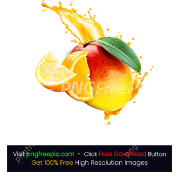 Mango Orange Fruit Slice Juice PNG