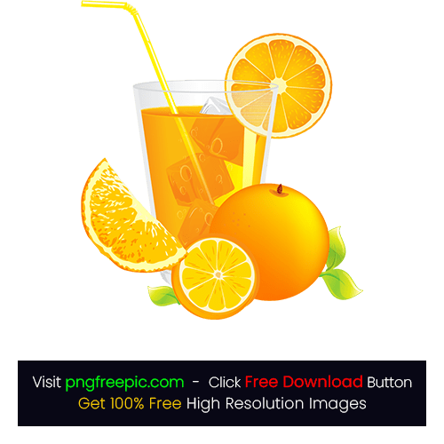 Illustration Orange Fruit Slice Juice PNG