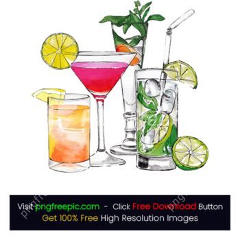 Cocktail Soda Fruits Juice PNG