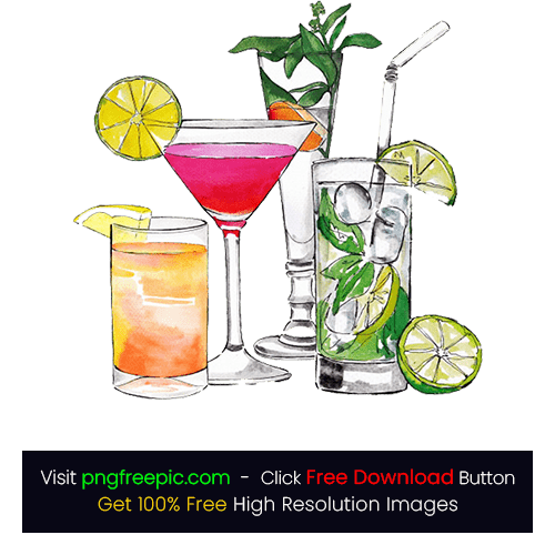Cocktail Soda Fruits Juice PNG