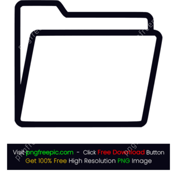 Thin Border File Folder Icon PNG