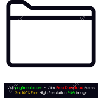 Bordered File Folder Icon PNG