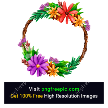Lovely Spring Floral Frame PNG