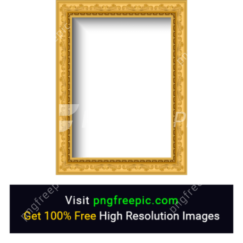 Golden Photo Frame PNG Landscape
