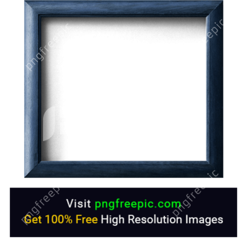 HD Blue Photo Frame Mockup PNG