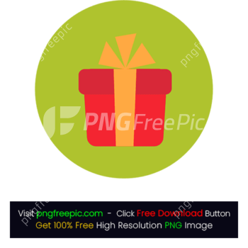 Gift Box PNG Rounded Transparent BG