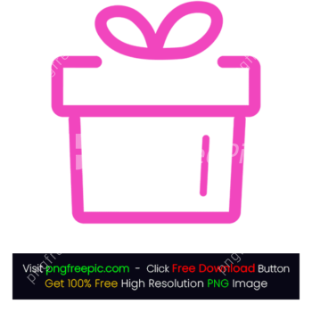 Gift Box Icon PNG Color Border