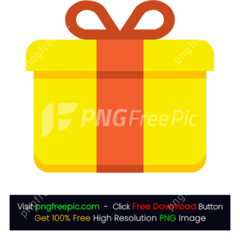 HD Yellow Colored Gift Box PNG