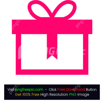 Pink Colored HD Gift Box PNG