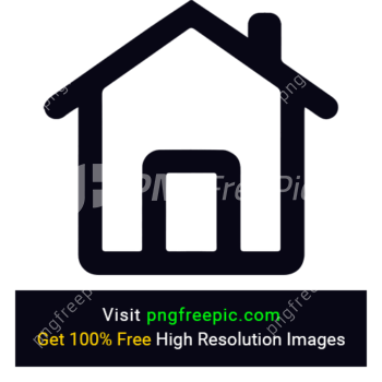 Home Icon Bold Border PNG