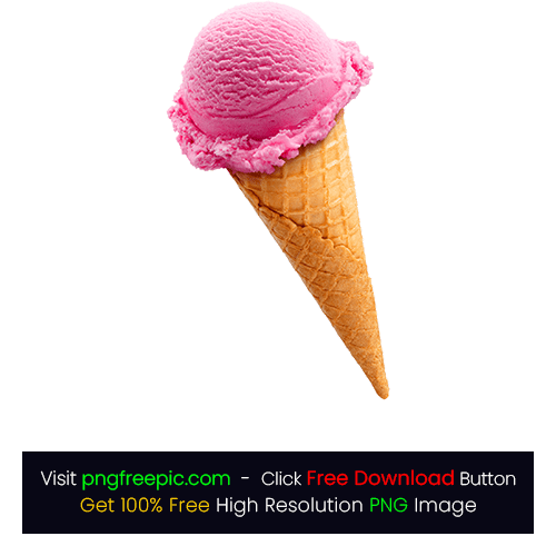 Ice Cream Cones Strawberry Sundae PNG