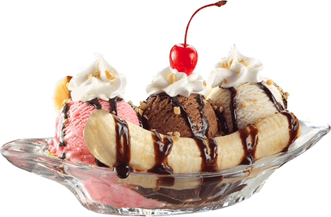 Sundae Banana Split Chocolate Ice Cream Milkshake PNG - Dessert Ice