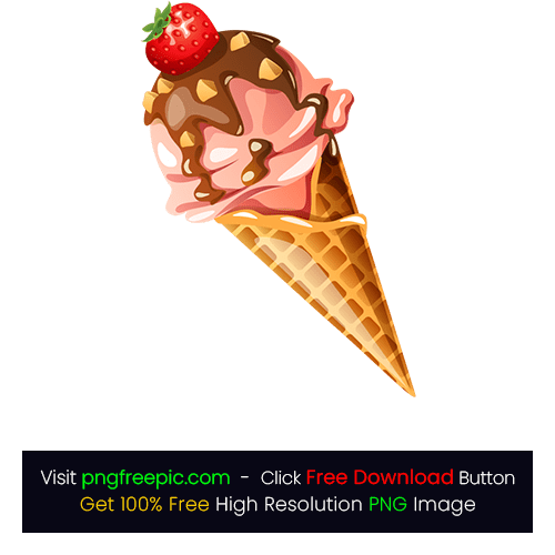 Dessert Ice Cream Chocolate Cherry Vector PNG