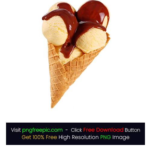 Ice Cream Cone Sundae Chocolate Syrup PNG
