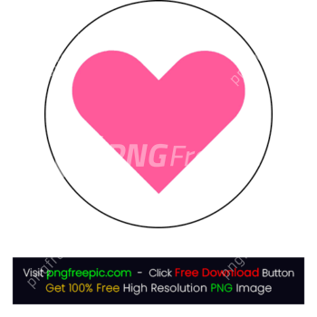 Thin Bordered Heart Icon PNG