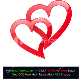 Abstract Duble Love Shape Icon PNG