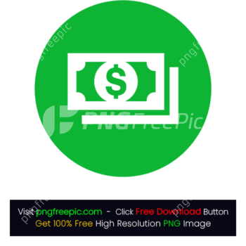 Green BG Rounded Money Icon PNG