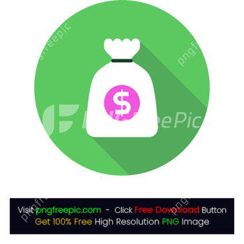 Colored Money Bag Vector Icon PNG