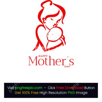 Mom Baby Clipart Red Shape PNG